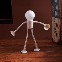 Changeable Shape Funny Sportsman Night Light, Suction Cup Bendable Mini Decorative Night Light, Suitable for Bedroom, Bathroom, Corridor, Kitchen-pink