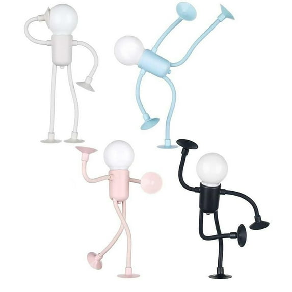 Changeable Shape Funny Sportsman Night Light, Suction Cup Bendable Mini Decorative Night Light, Suitable for Bedroom, Bathroom, Corridor, Kitchen