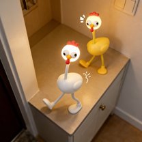 Changeable Shape Night Light, 3-Level Adjustable Brightness, Mini Chicken Design, White Color, 7.2"x2.83" Size, USB Rechargeable, for Home Decor, Christmas, Desk Lamp
