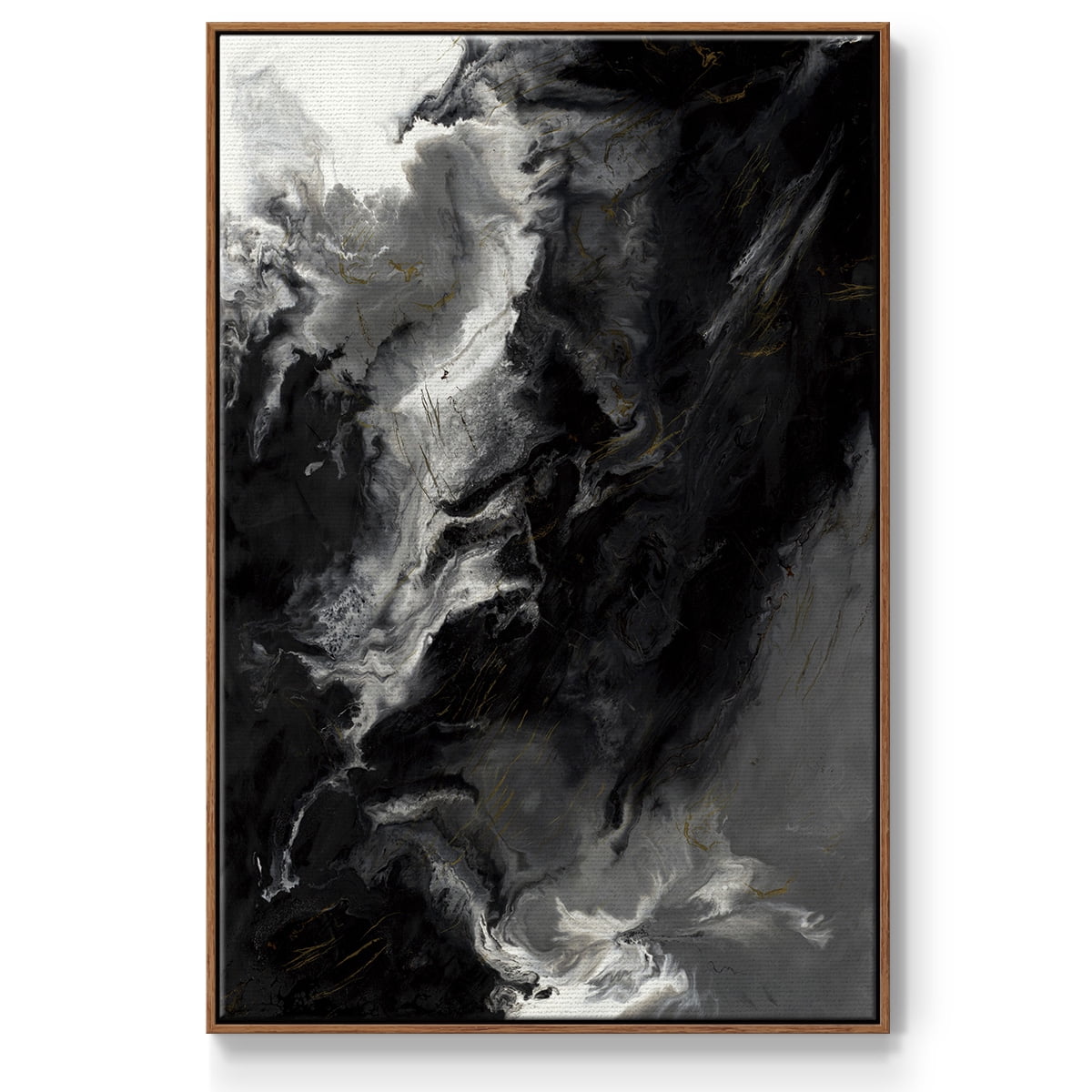 Changes Framed Premium Gallery Wrapped Canvas - Ready to Hang - 25 x 37 - Walnut Floating Frame