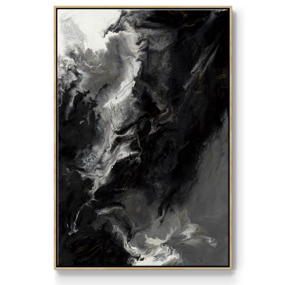 Changes Framed Premium Gallery Wrapped Canvas - Ready to Hang - 27 x 41 - Natural Wood Floating Frame