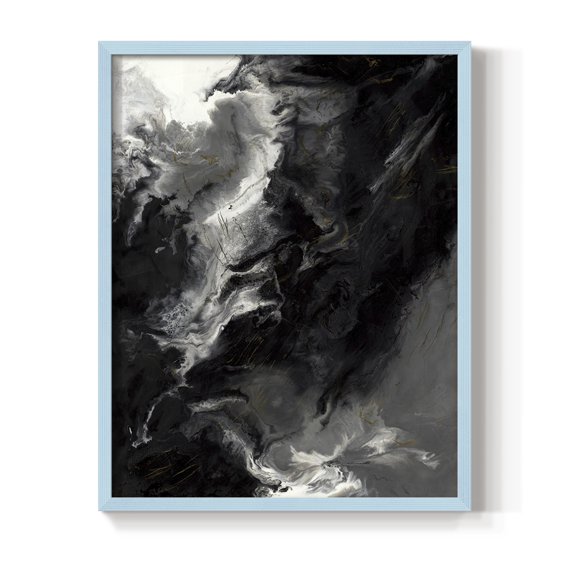 Changes Framed Print in Blue Solid Wood Framed Print No Nail Hanging
