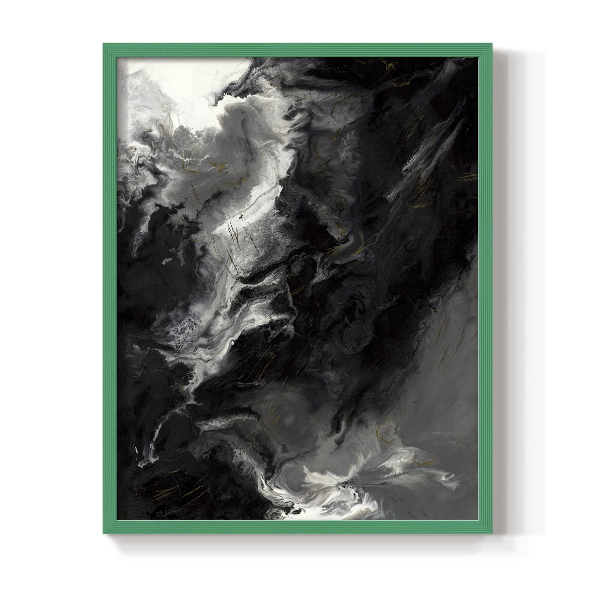 Changes Framed Print in Green Solid Wood Framed Print No Nail Hanging