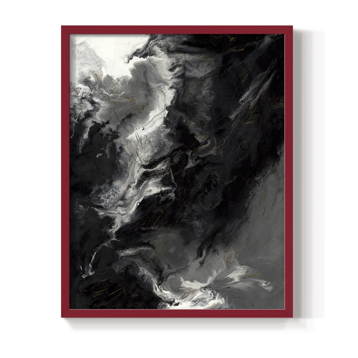 Changes Framed Print in Red Solid Wood Framed Print No Nail Hanging