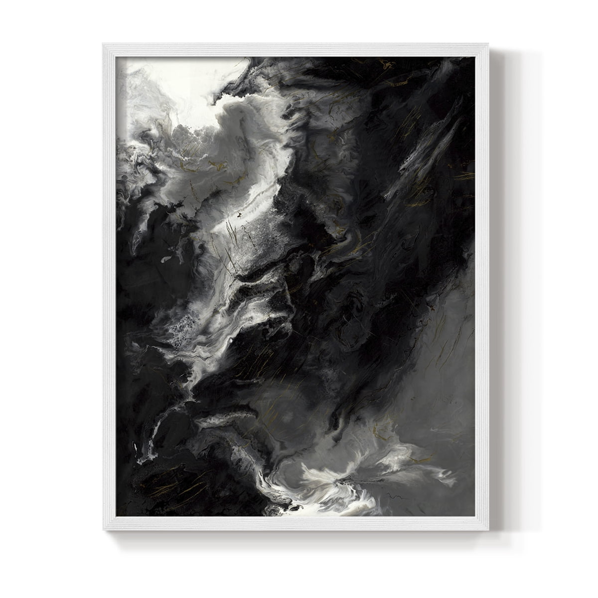 Changes Framed Print in White Solid Wood Framed Print No Nail Hanging