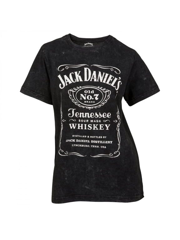 Changes Women's Jack Daniel's Label Short Sleeve Graphic Tee Black US