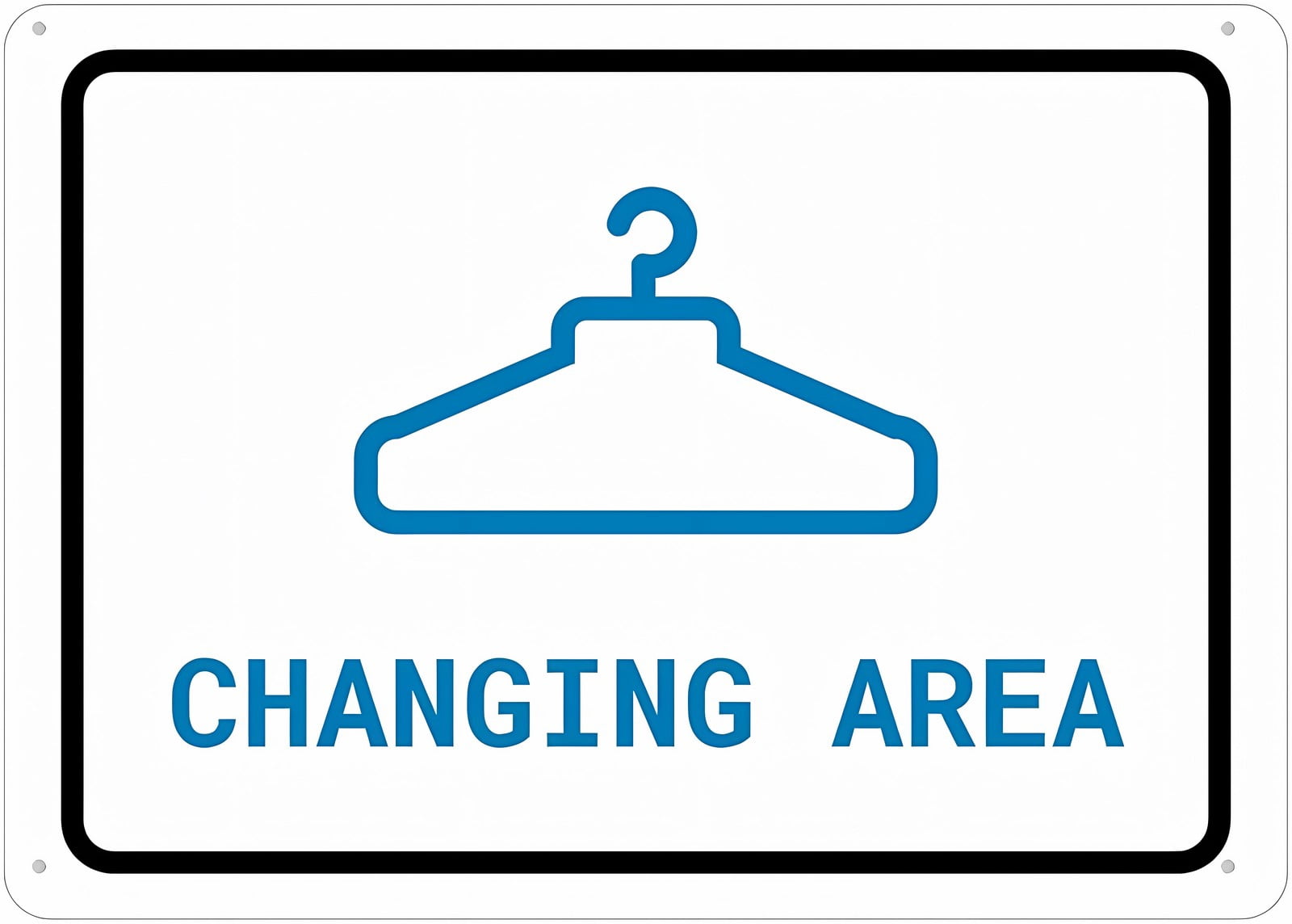 Changing Area Warning Tin Sign 12 x 8 Inches - Indoor Outdoor Wall ...