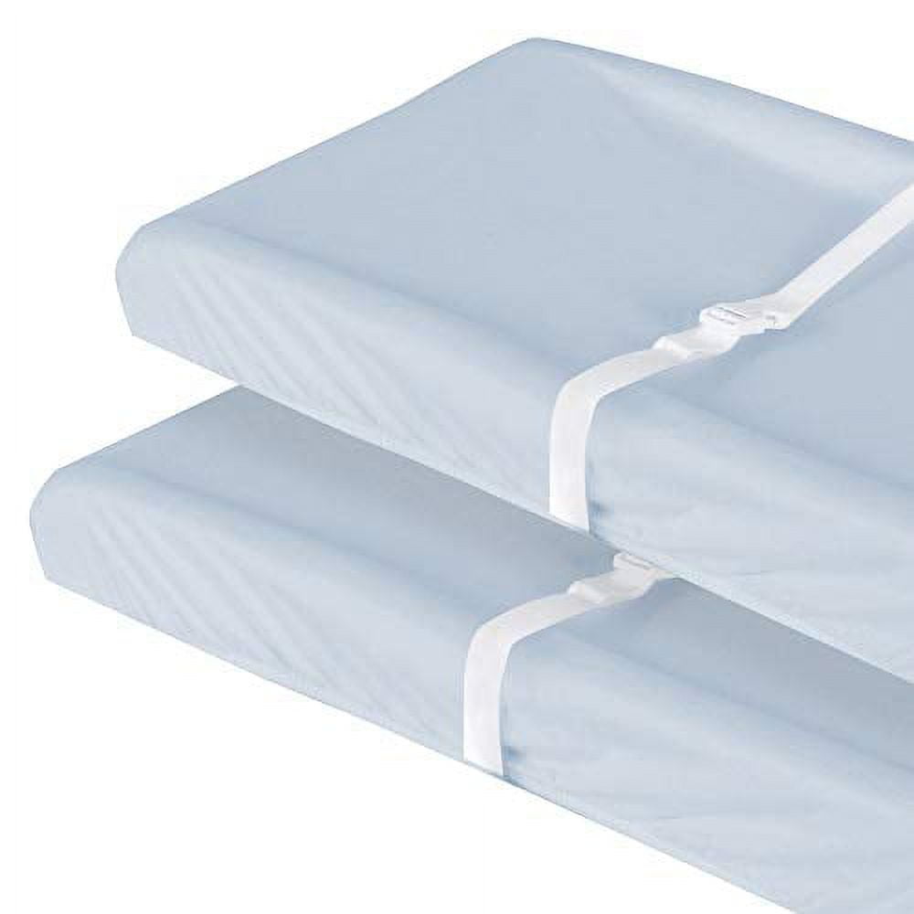 Changing Pad Cover Blue for Boys Girls, 100 Organic Cotton 2 Pack Baby