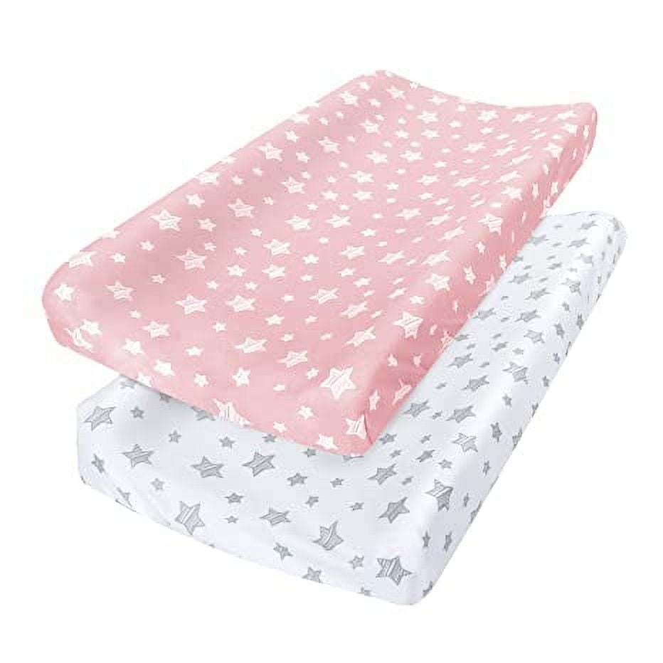 Changing Pad Cover for Boys Girls 2 Pack Lovely Print Soft Unisex