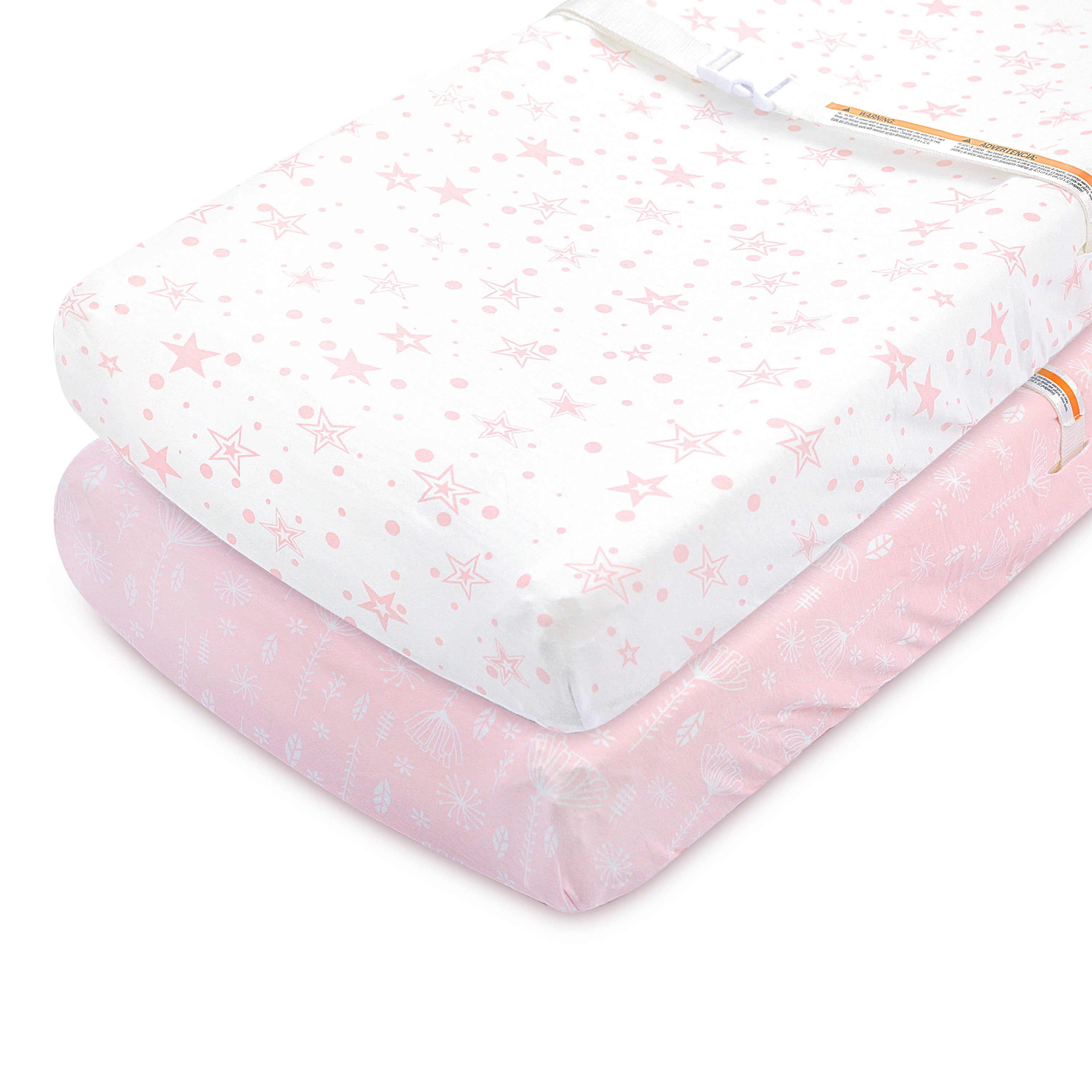 Changing Pad Cover Sheets Set, 2 Pack, Universal Fitted Changing Table