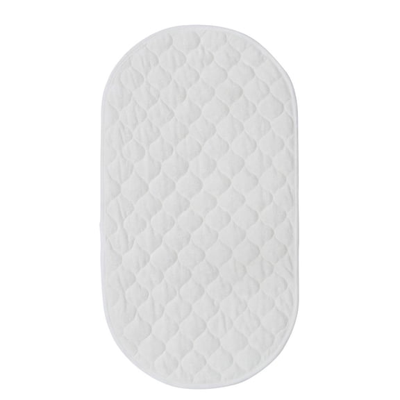 Changing Pad Liners 3 Pack, Waterproof Bamboo Cotton Blend, Soft Absorbent Reusable Liner for Baby Changing Table,White Oval