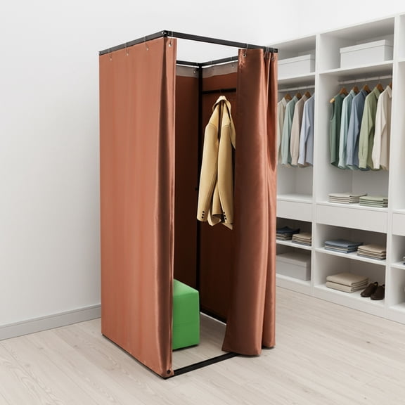 Changing Room with Shading Curtain, Freestanding Temporary Fitting Room