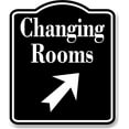 thumbnail image 1 of Changing Rooms 45 Degree Up Right Arrow BLACK Aluminum Composite Sign, 15"x18", 1 of 9