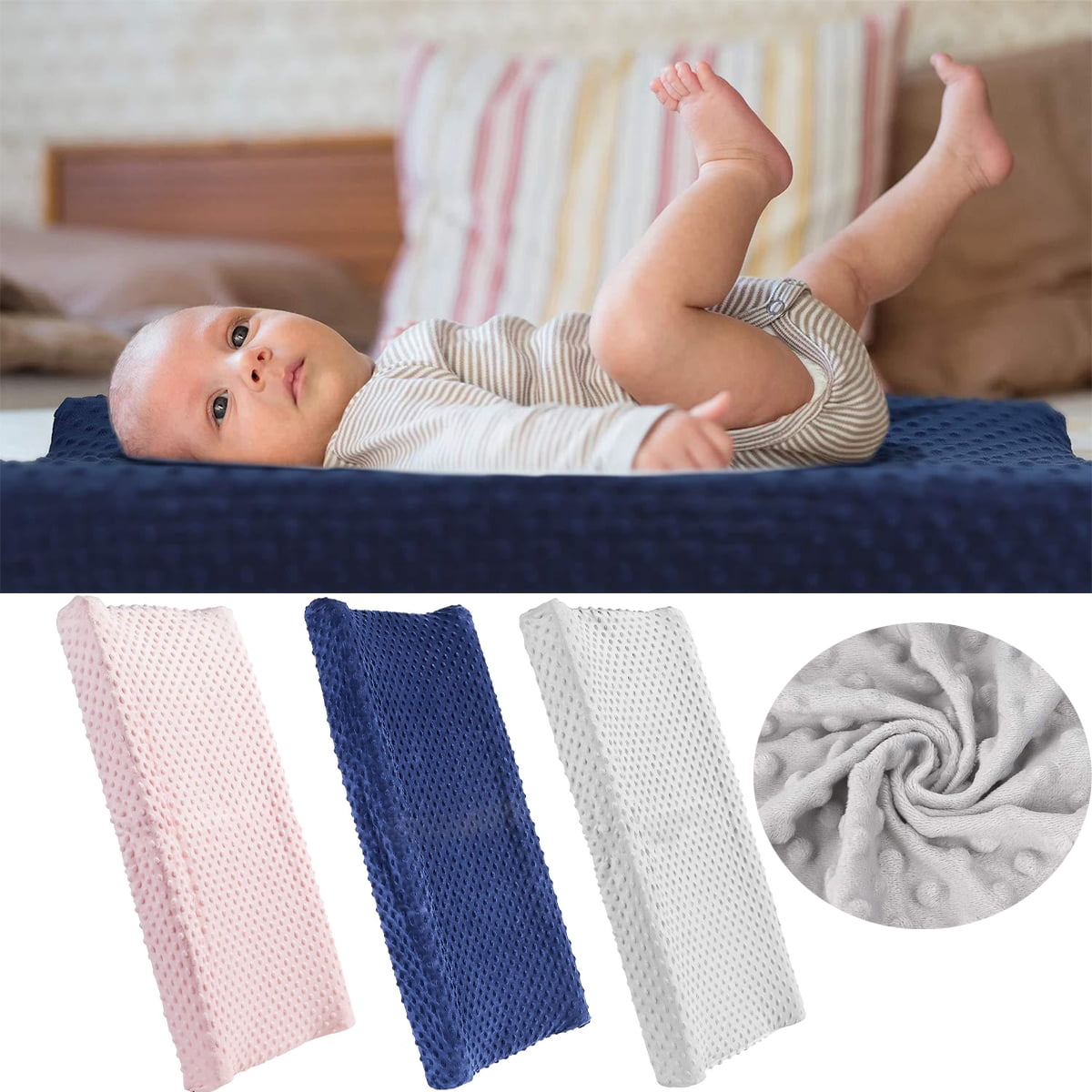 Changing Table Pad Cover Cradle Sheet Fits 32 34 x16 Contoured Diaper Changing Pad Soft Cozy Minky Dots Plush Changing Table Covers Walmart