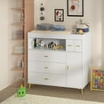 PAKASEPT Nursery Changing Table with 5 Drawers & Kids Diaper