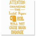 thumbnail image 1 of Changing The Toilet Paper Humor Wall Quote Letters Vinyl Decals Bathroom Décor 23x13-Inch Honey, 1 of 3