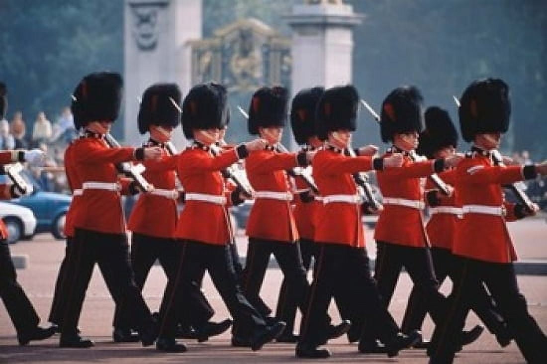 Changing of the guards London England Canvas Art - Walter Bibikow DanitaDelimont (24 x 15)