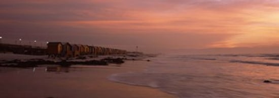 Changing room huts on the beach Muizenberg Beach False Bay Cape Town Western Cape Province Republic of South Africa Canvas Art - Panoramic Images (18 x 7)