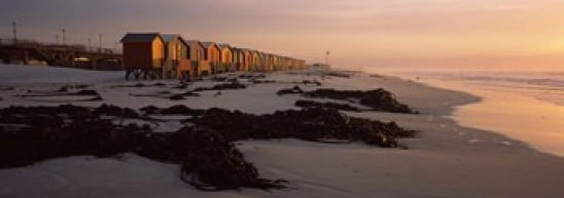 Changing room huts on the beach Muizenberg Beach False Bay Cape Town Western Cape Province Republic of South Africa Canvas Art - Panoramic Images (18 x 7)