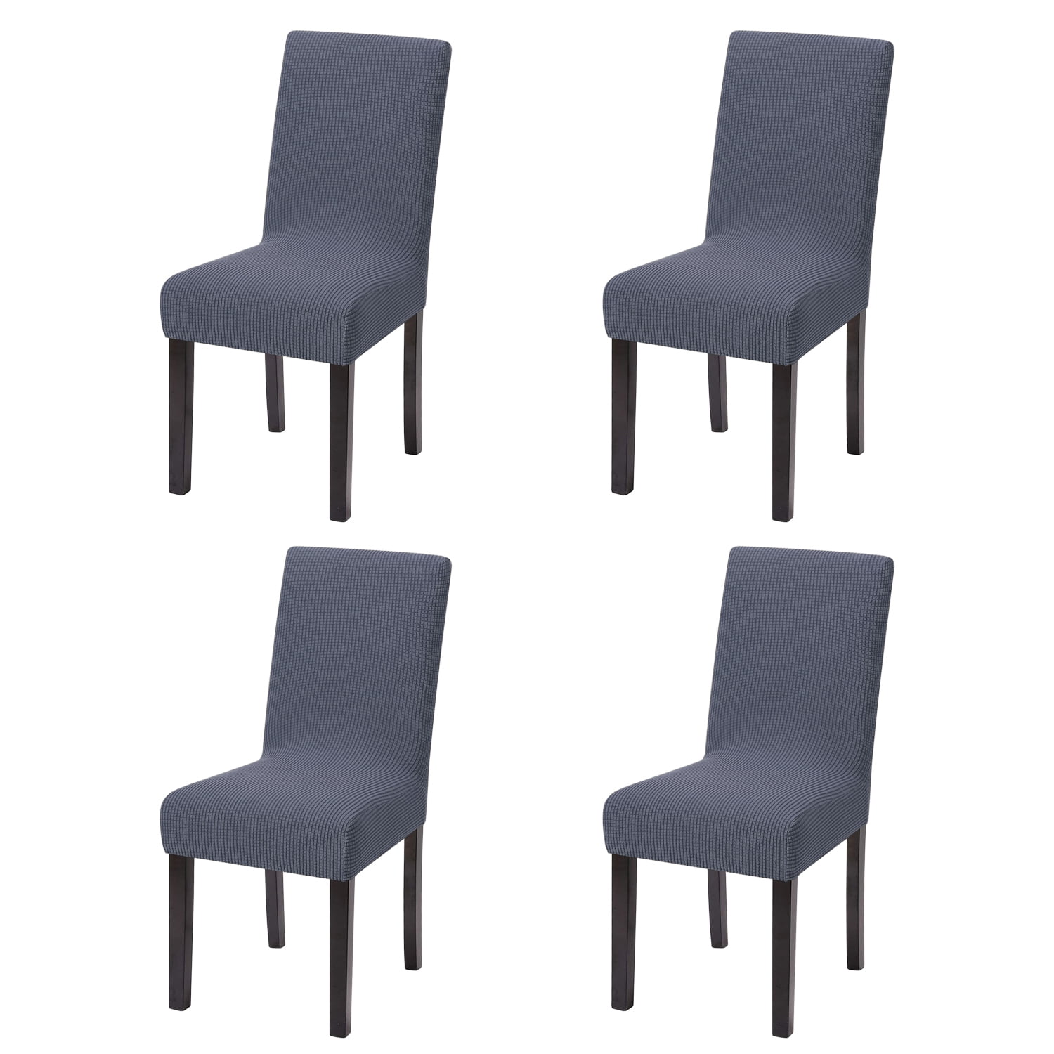 Changm 4 Polyester Chair Covers for Dining Room , Texture Stretch Chair