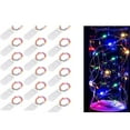 thumbnail image 1 of Changmaius 6/12/18 Pack Fairy Lights Battery Operated String Lights 7ft 20 Led Mason Jar Lights Waterproof Silver Wire Light Fireflies DIY Party Wedding Christmas Valentines Day Decoration, 1 of 7