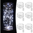 thumbnail image 1 of Changmaius 6/12/18 Pack Fairy Lights Battery Operated String Lights 7ft 20 Led Mason Jar Lights Waterproof Silver Wire Light Fireflies DIY Party Wedding Christmas Valentines Day Decoration, 1 of 7