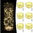 thumbnail image 1 of Changmaius 6/12/18 Pack Fairy Lights Battery Operated String Lights 7ft 20 Led Mason Jar Lights Waterproof Silver Wire Light Fireflies DIY Party Wedding Christmas Valentines Day Decoration, 1 of 1
