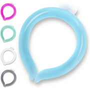 Changmaius Chilly Ice Ring, Neck Ice Pack,  Cooling Tube, Reusable Wearable  Cooler Body Cooling Products for Indoor Outdoor Summer Hot Weather (Blue/PinkGreen/White/)Changmaius