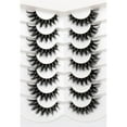 thumbnail image 1 of Changmaius  False Eyelashes Fluffy Cat Eye Look 8D Crossed Wispy Natural Faux Mink Lashes Fake Eyelashes 7 Pairs Pack, 1 of 6