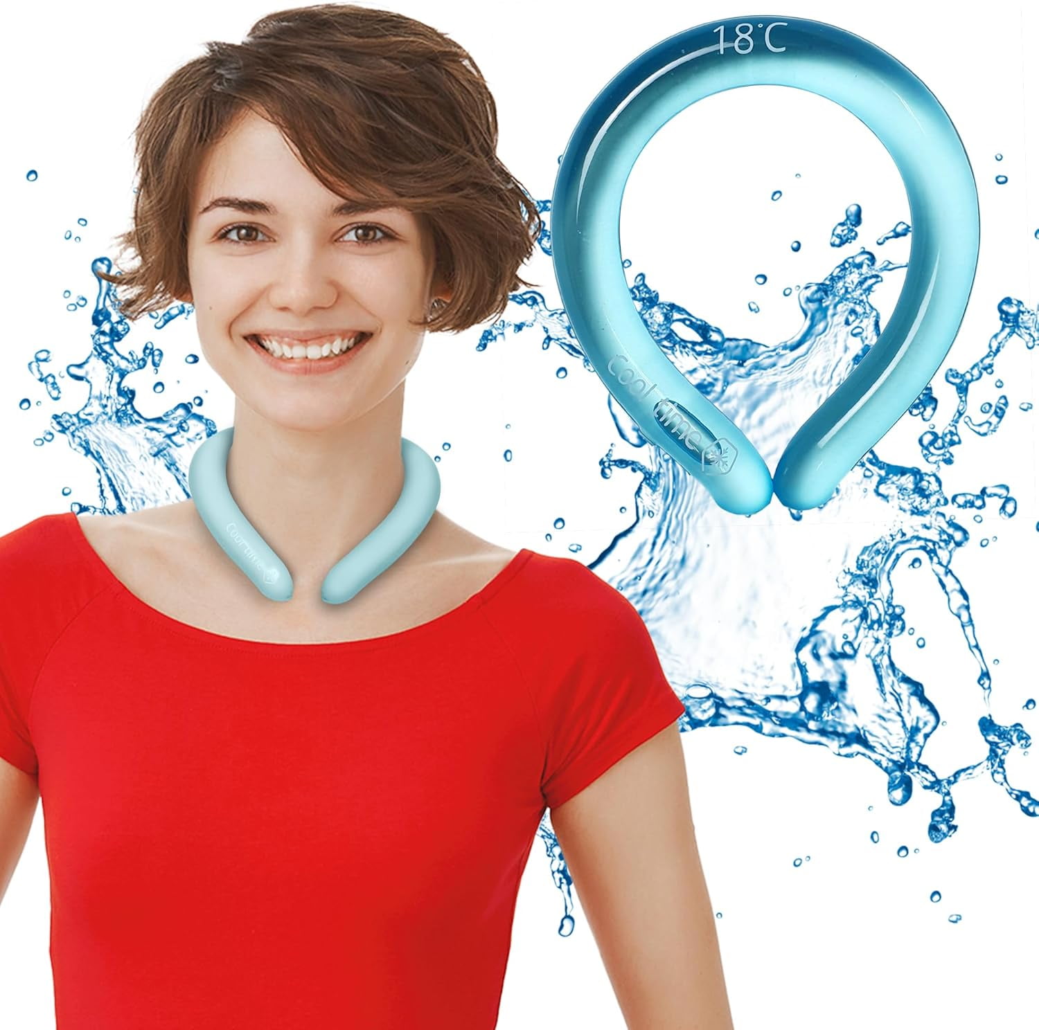 Changmaius Neck Cooling New Pro+ Tube Keep Cold  Wearable Cooling Neck Wraps for Summer Heat  Hands Free Cold Pack | Reusable Neck Cooler