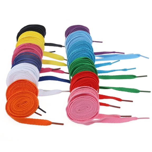 Changmusheng 12 Pairs Flat for Sports Shoes, Boots, Sneakers, Skates - Mixed Color Shoe Laces Strings