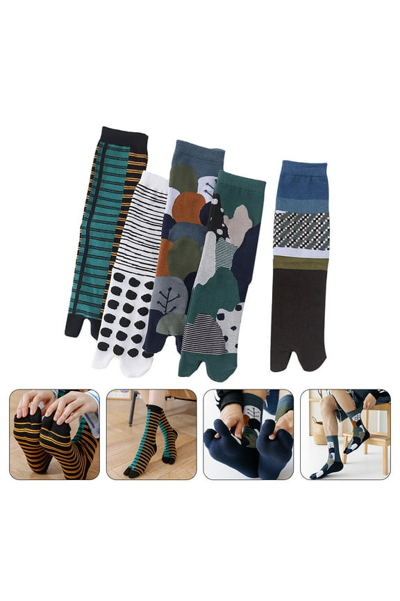 Cotton Two-Toe Socks Japanese Style Comfortable and Breathable