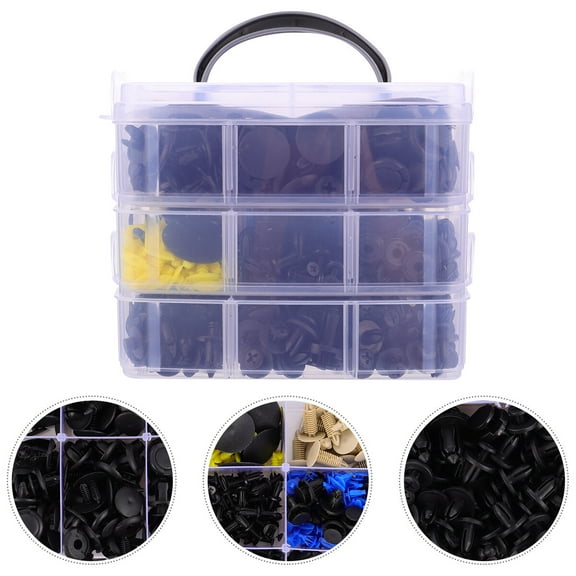 Toyandona 650Pcs Auto Moulding Push Pin Black Plastic Rivet Fastener for Vehicle Use