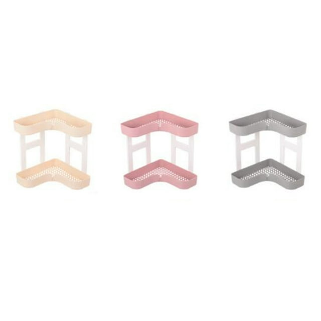 Changmusheng Bathroom Countertop Two Layer Plastic Storage Shelves Rack