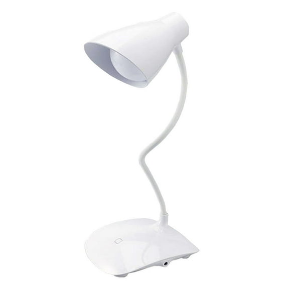 Toyandona White Rechargeable Table Lamp 3 Brightness Levels Flexible Gooseneck
