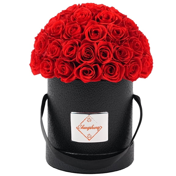 Changshunqi Flowers Roses Forever Gifts for Women - 49 Flowers Real Roses Birthday Flower Gifts for Delivery Women Wife Mother Eternal Rose for Valentines Mothers Day Gift for Mom Grandma A101