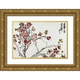 thumbnail image 1 of Changshuo, Wu 14x11 Gold Ornate Wood Framed with Double Matting Museum Art Print Titled - Flowers, 1 of 4