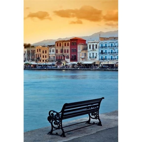 Chania At Dusk Chania Crete Greece Poster Print by Adam Jones - 11 x 17
