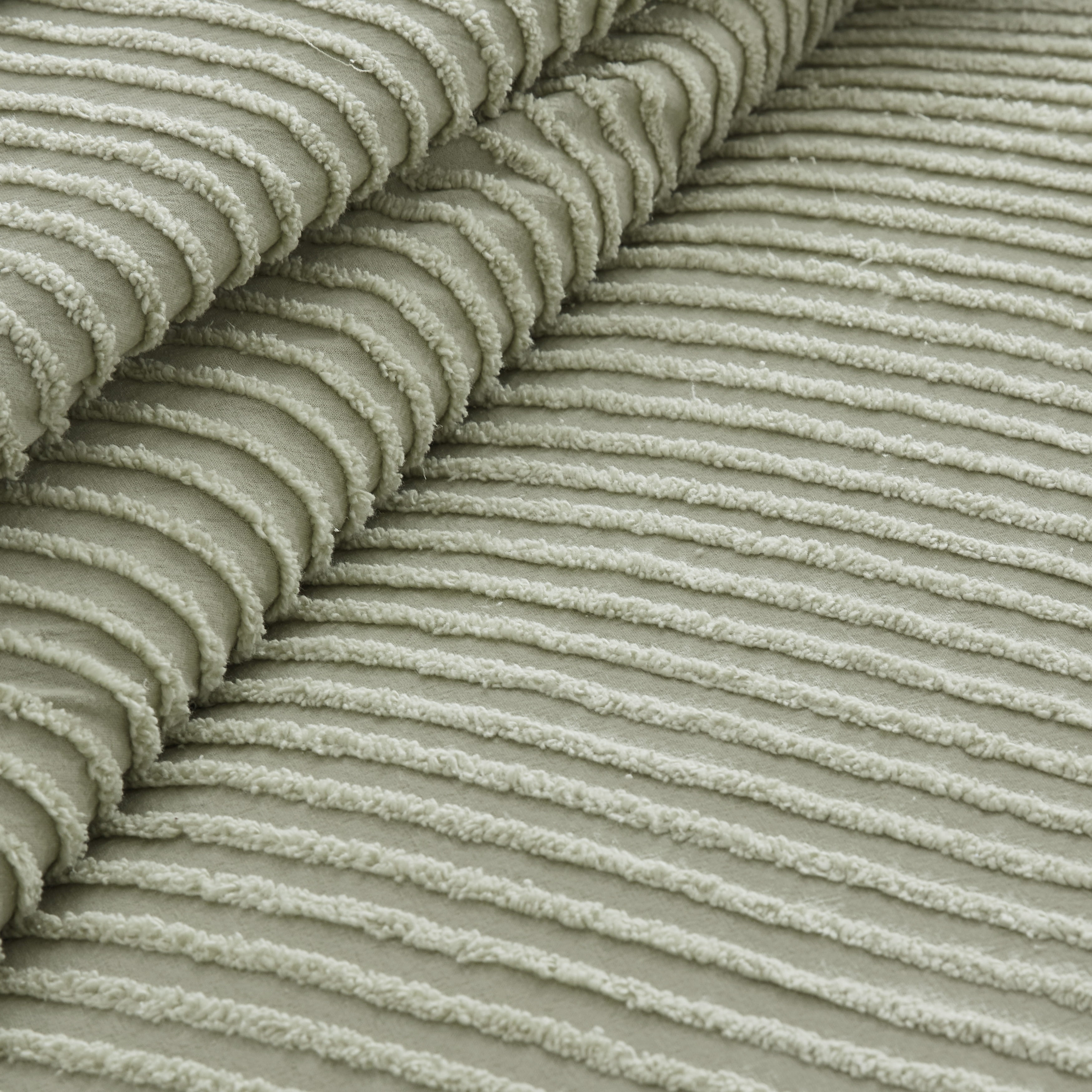 Sage Cotton Channel Chenille Twin Bedspread
