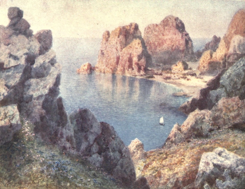 Channel Islands 1919 Sister Rocks Alderney Canvas Art - Henry Bowser Wimbush (18 x 24)
