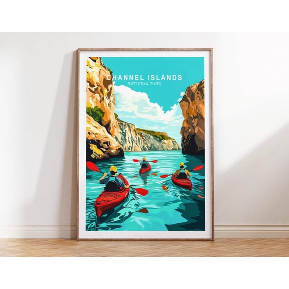 Channel Islands California Coastal Nature Print, Unframed Paper Print Size 12x18