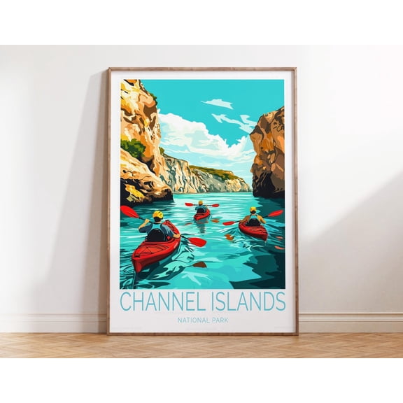 Channel Islands California Ocean View Wall Art, Unframed Paper Print Size 8x12
