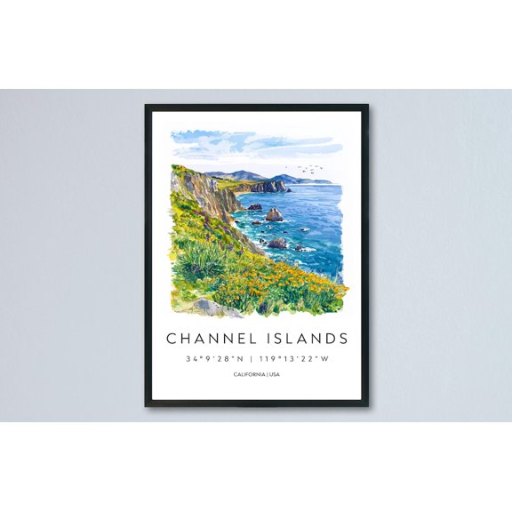 Channel Islands Channel Islands Travel National Park Ocean Channel Islands Accent Portrait Decor Unframed Paper Print