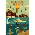 thumbnail image 1 of Channel Islands National Park, California, Geometric National Park Series (16x24 Giclee Gallery Art Print, Vivid Textured Wall Decor), 1 of 3