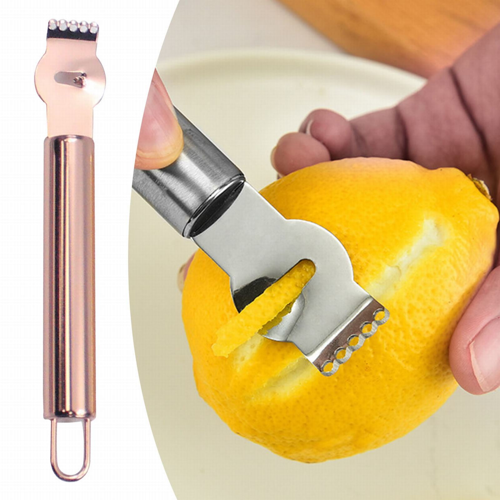 Channel Knife, 2in1 Lemon Twist Peeler Stainless Steel Lemon Peeler