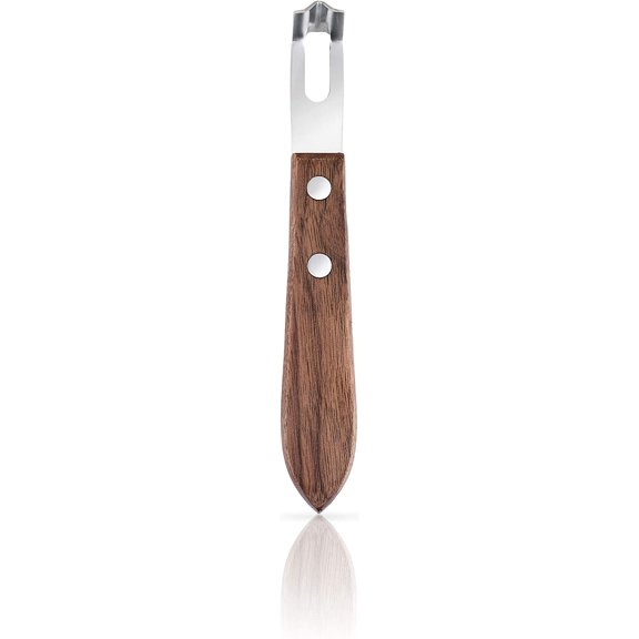 Channel Knife, Citrus Zester and Orange Peeler Tool, Walnut Wood and Stainless Steel Bar Tool for Cocktail Garnishes, Perfect for Home Bars, Craft Cocktails and Bartender Gifts, Set of 1