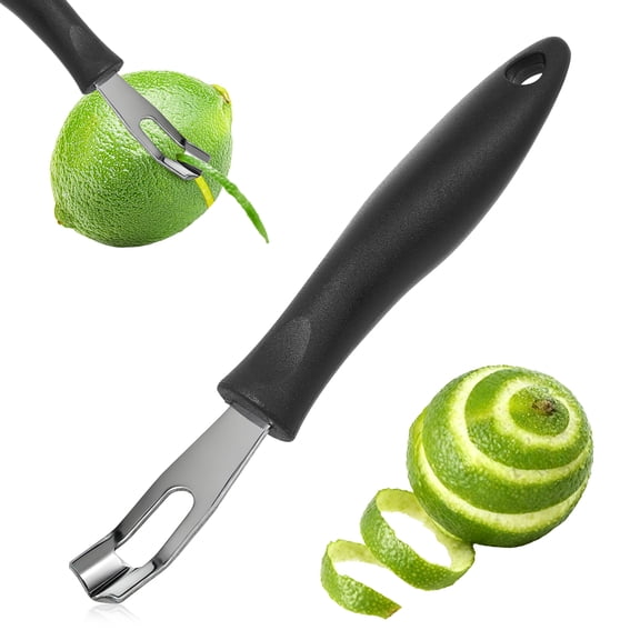 LVVXIXI Channel Knife Lemon Peeler Zester - Triangular, V-Shaped Stainless Steel Bar Tool, 1 Count