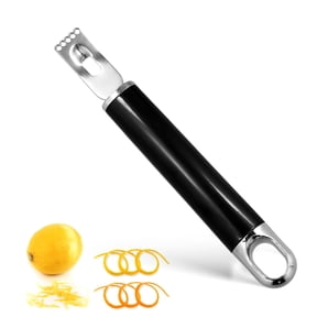 Channel Knife, Triangle Stainless Steel Channel Knife with Hanging Loop Multifunctional Fruit Peeler Tools for Home Kitchen Bar