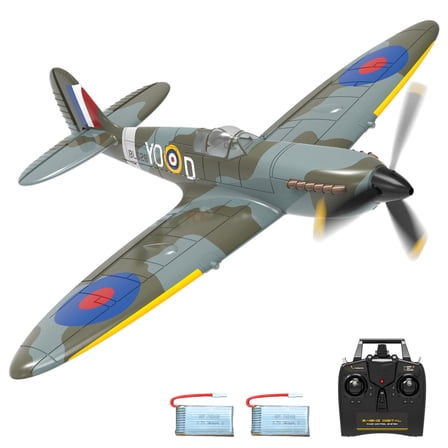 Channel Remote Control Airplane Fighter Spitfire RTF with Aileron, Gyro, Aerobatics & 3 Modes Easy to Fly