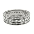 thumbnail image 1 of Channel Set 360 Eternity Band Rhodium CZ Bling Bling Ring, 1 of 2